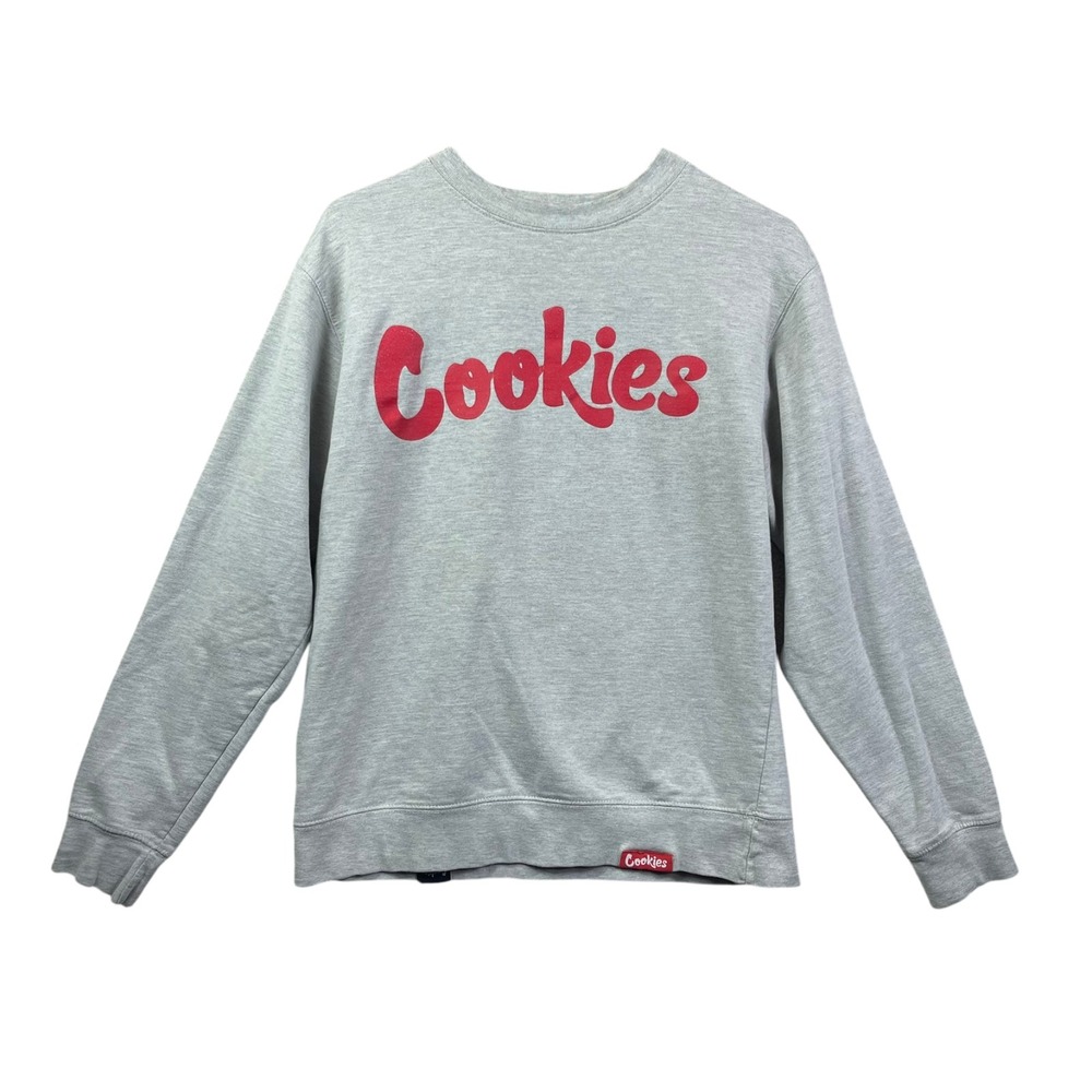 Cookies Gray Sweatshirt Mens Medium Long Sleeve Cotton